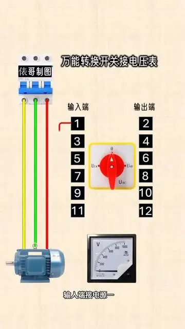 萬(wàn)能轉(zhuǎn)換開(kāi)關(guān)接電壓表教程，手把手教會(huì)你